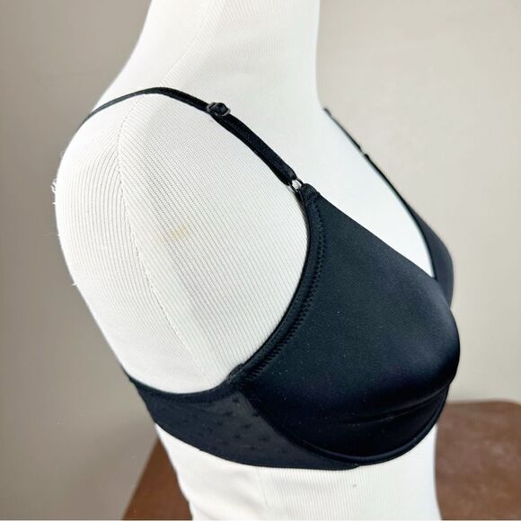 Victorias Secret Black Vintage Demi Tee Shirt Bra 34C 90s - Picture 3 of 7